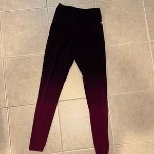 PINK Ombre Leggings - Black and Red